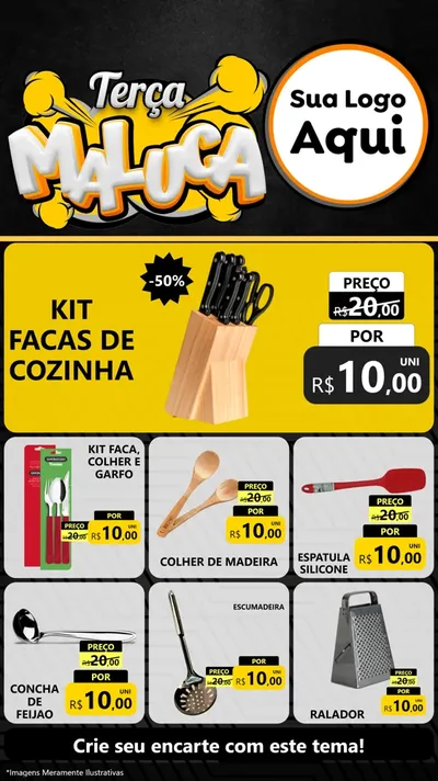 Modelo de Rede Social para Stories com o tema Terça Maluca para Utilidades Domésticas