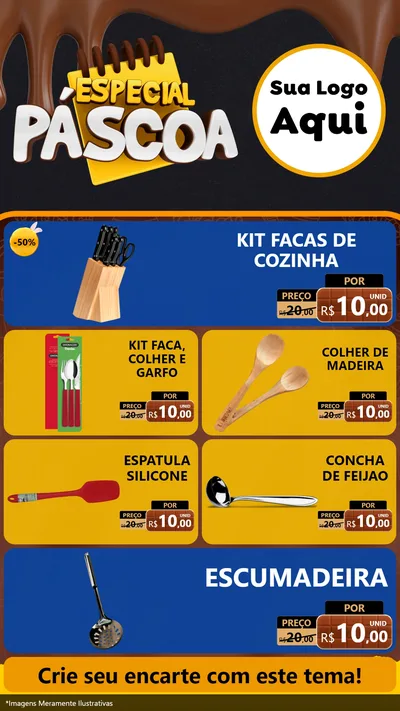 Modelo de TV para TV Vertical com o tema Especial Páscoa para Utilidades Domésticas
