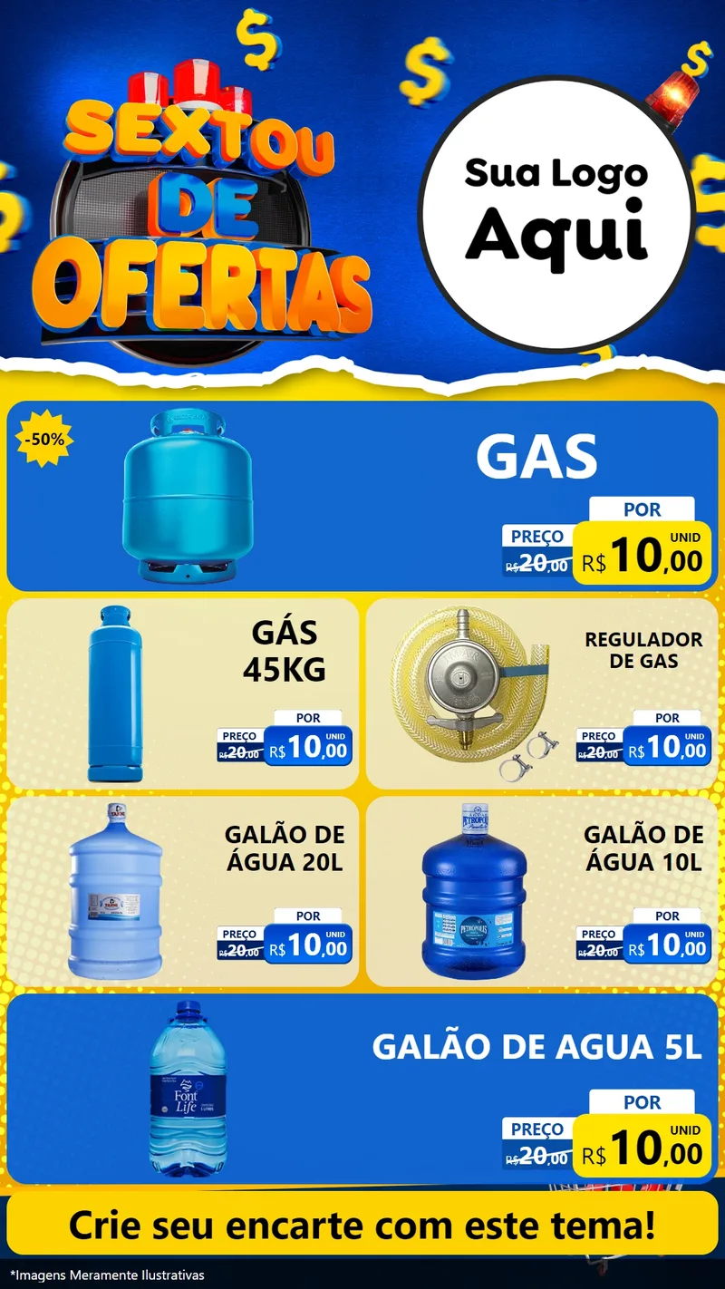 Modelo de TV para TV Vertical com o tema Sextou de Ofertas para Água e gás