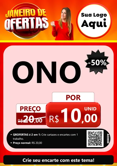 Modelo de Cartaz para Cartaz A4 Vertical com o tema Janeiro de Ofertas para Óticas