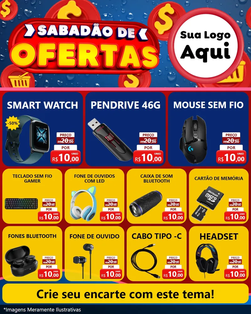 Modelo de Rede Social para Feed Instagram com o tema Sabadão de Ofertas para Informática