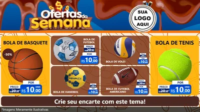 Modelo de TV para TV Horizontal com o tema Ofertas da Semana - Páscoa para Artigos Esportivos