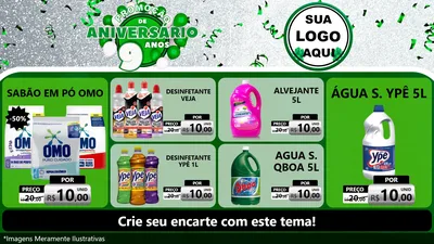 Modelo de TV para TV Horizontal com o tema Promoção de Aniversário - 9 Anos para Produtos de Limpeza