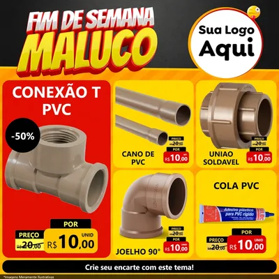 Modelo de Rede Social para Feed Facebook com o tema Final de Semana Maluco para Tubos e conexões