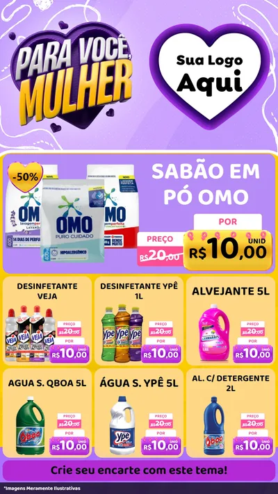 Modelo de Rede Social para Stories com o tema Para Você, Mulher para Produtos de Limpeza