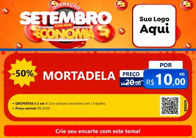 Modelo de Cartaz para Cartaz A4 Horizontal com o tema Operação Setembro Com Muita Economia para Frios e Laticínios