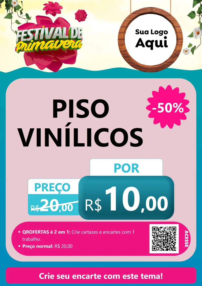 Modelo de Cartaz para Cartaz A4 Vertical com o tema Festival de Primavera para Material para Construção