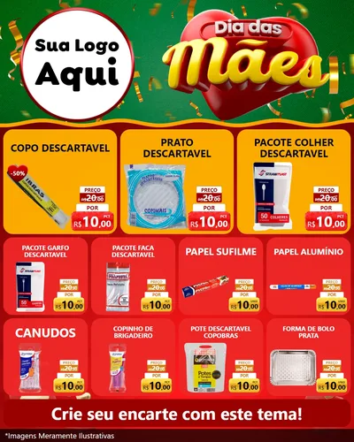 Modelo de Rede Social para Feed Instagram com o tema Dia das Mães para Embalagens