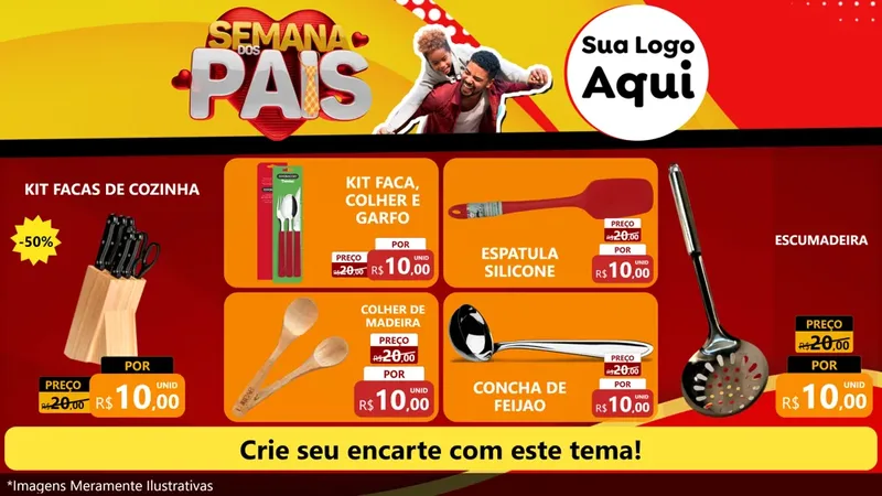 Modelo de TV para TV Horizontal com o tema Semana Dos Pais para Utilidades Domésticas