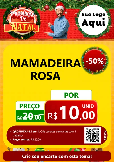 Modelo de Cartaz para Cartaz A4 Vertical com o tema Promoção de Natal para Bebês