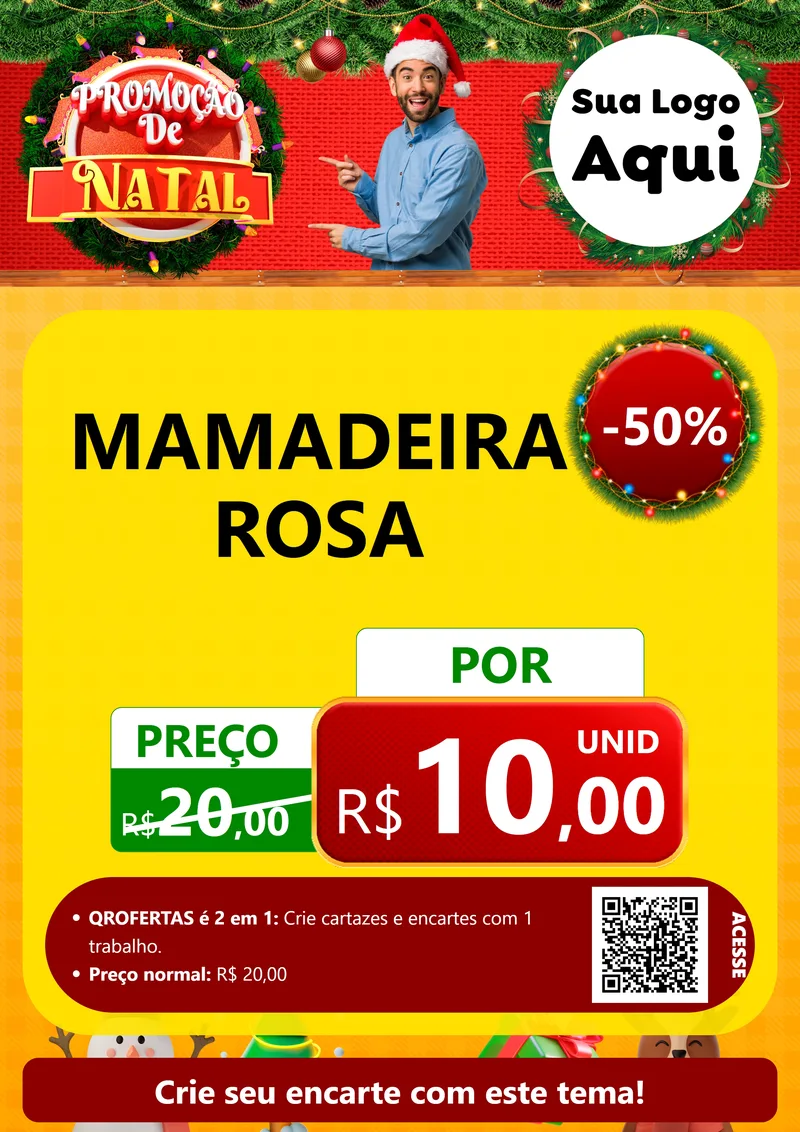 Modelo de Cartaz para Cartaz A4 Vertical com o tema Promoção de Natal para Bebês