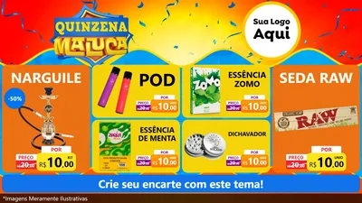 Modelo de TV para TV Horizontal com o tema Quinzena Maluca para Tabacaria