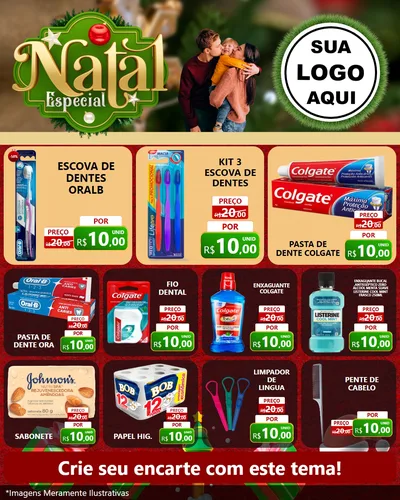 Modelo de Rede Social para Feed Instagram com o tema Natal Especial para Higiene Pessoal