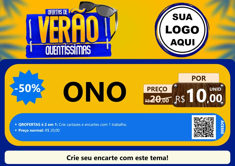 Modelo de Cartaz para Cartaz A4 Horizontal com o tema Ofertas de Verão Quentíssimas para Óticas