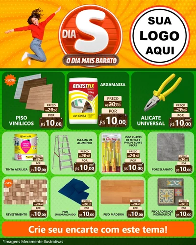 Modelo de Rede Social para Feed Instagram com o tema Dia S - O Dia Mais Barato para Material para Construção