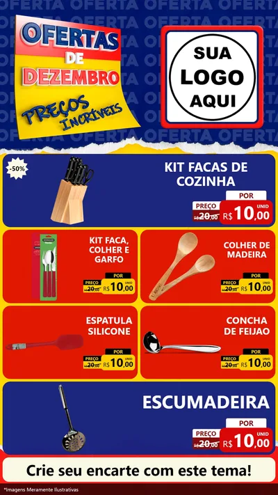Modelo de TV para TV Vertical com o tema Ofertas de Dezembro - Preços Incríveis para Utilidades Domésticas
