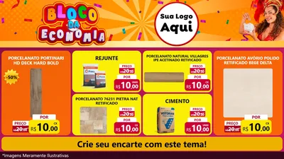 Modelo de TV para TV Horizontal com o tema Bloco da Economia para Pisos e revestimentos