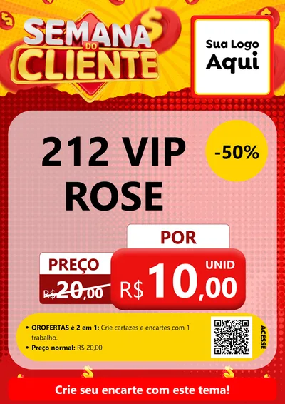 Modelo de Cartaz para Cartaz A4 Vertical com o tema Semana do Cliente para Perfumes