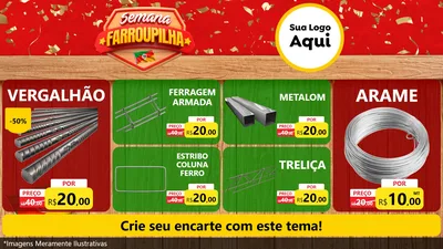 Modelo de TV para TV Horizontal com o tema Semana Farroupilha para Ferragens