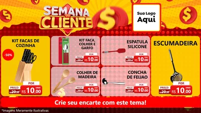 Modelo de TV para TV Horizontal com o tema Semana do Cliente para Utilidades Domésticas