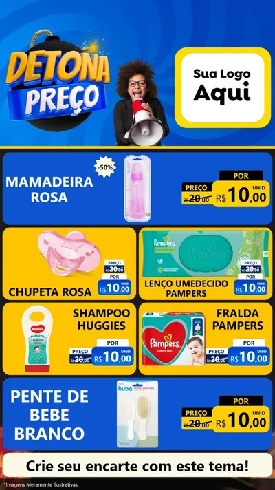 Modelo de TV para TV Vertical com o tema Detona Preços para Bebês