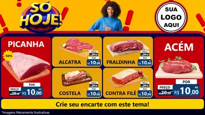 Modelo de TV para TV Horizontal com o tema Só Hoje! para Açougue