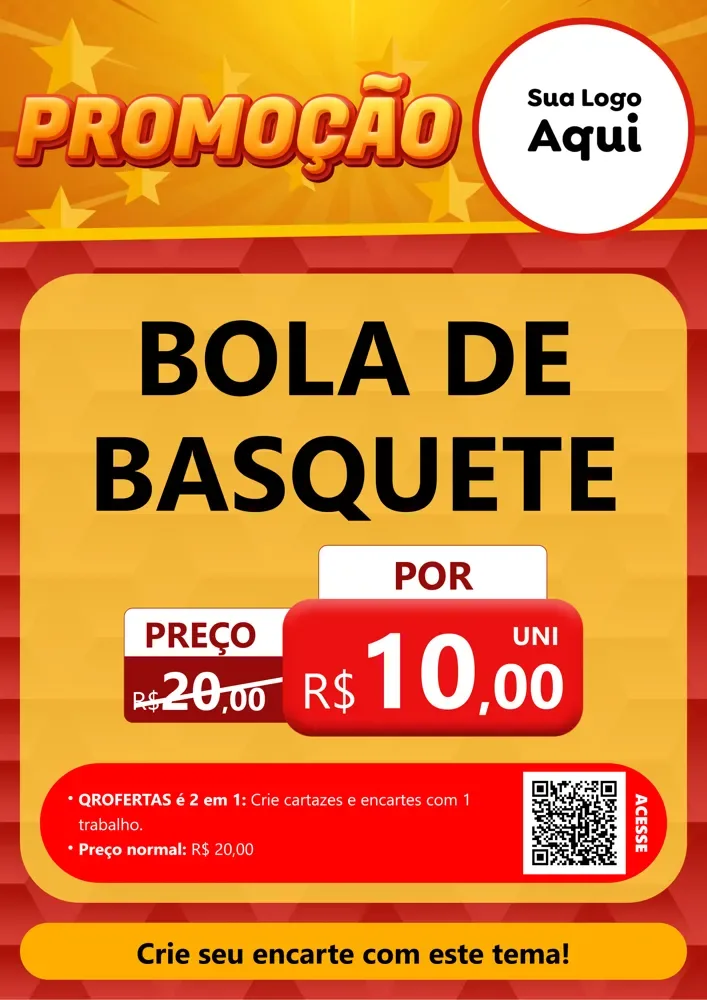 Modelo de Cartaz para Cartaz A4 Vertical com o tema Promoção para Artigos Esportivos