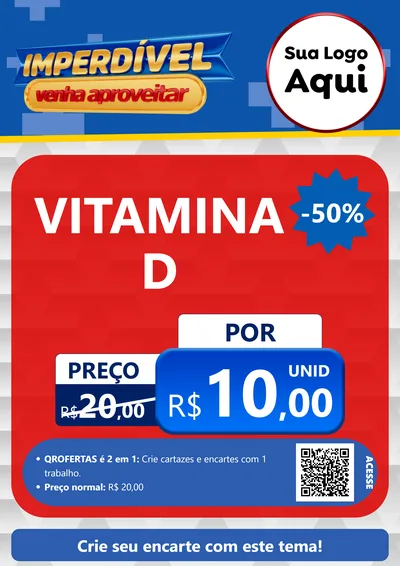Modelo de Cartaz para Cartaz A4 Vertical com o tema Imperdível para Farmácia