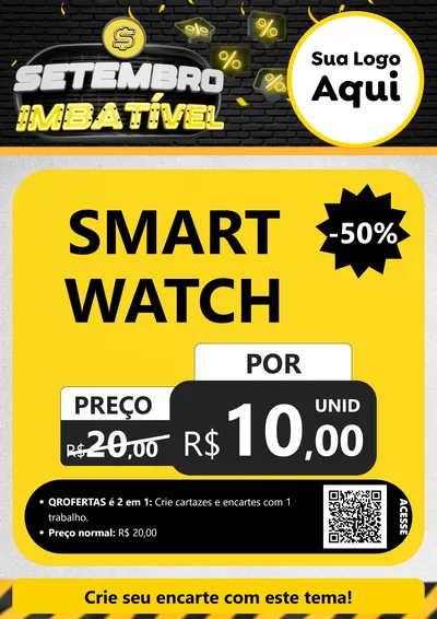 Modelo de Cartaz para Cartaz A4 Vertical com o tema Setembro Imbatível para Informática