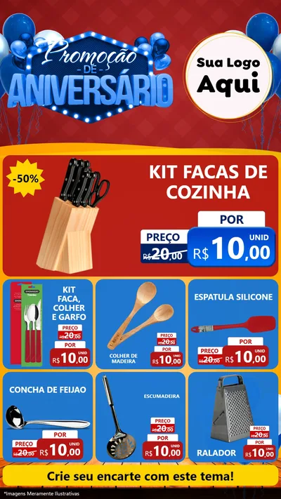 Modelo de Rede Social para Stories com o tema Promoção de Aniversário para Utilidades Domésticas