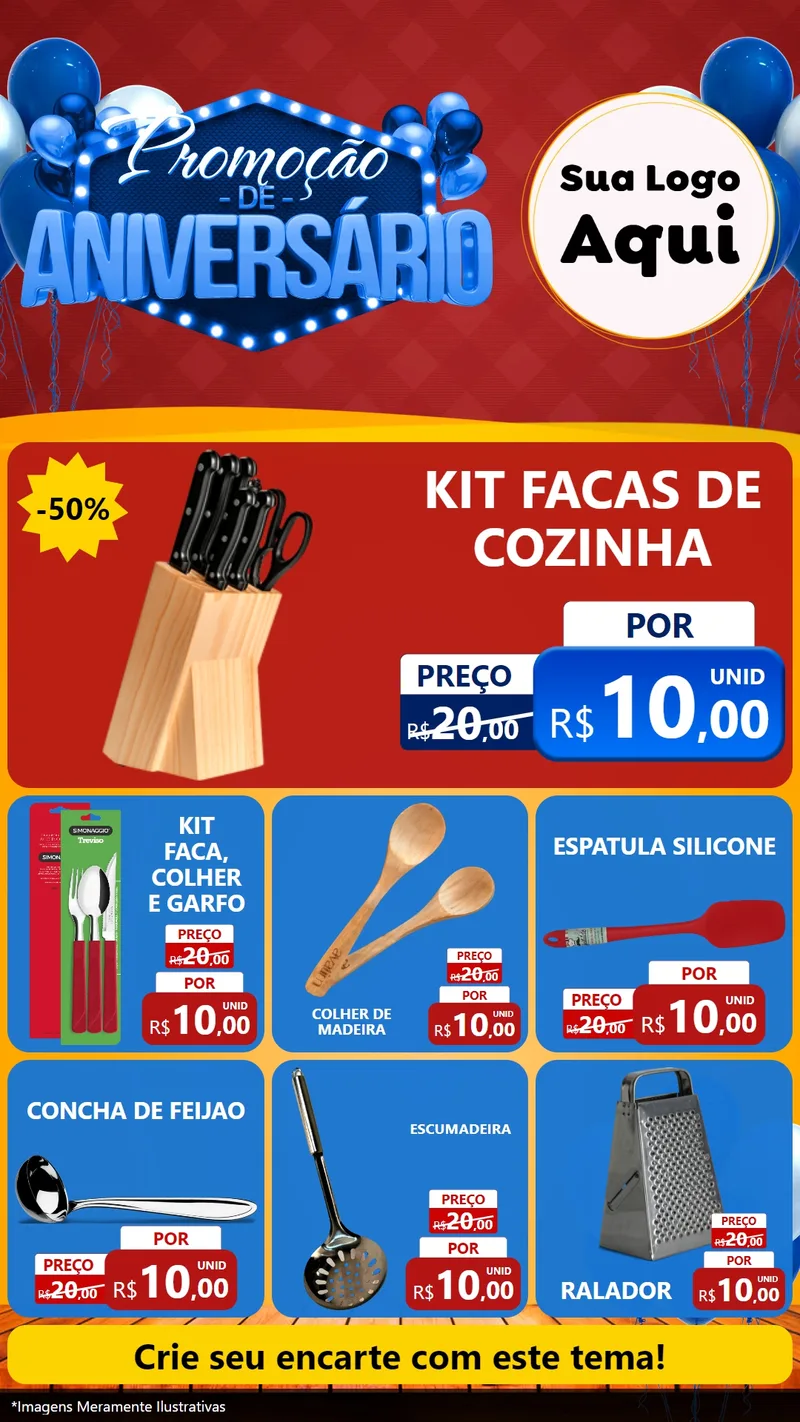 Modelo de Rede Social para Stories com o tema Promoção de Aniversário para Utilidades Domésticas