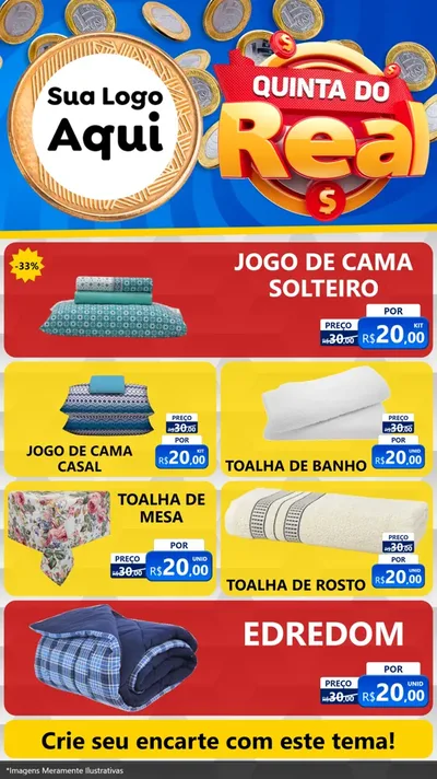 Modelo de TV para TV Vertical com o tema Quinta do Real para Cama, Mesa e Banho