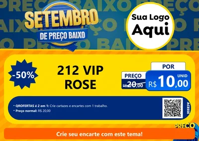 Modelo de Cartaz para Cartaz A4 Horizontal com o tema Setembro De Preço Baixo para Perfumes