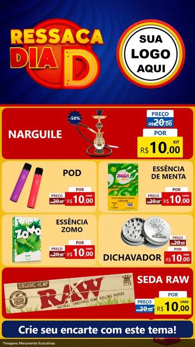 Modelo de TV para TV Vertical com o tema Ressaca Dia D para Tabacaria
