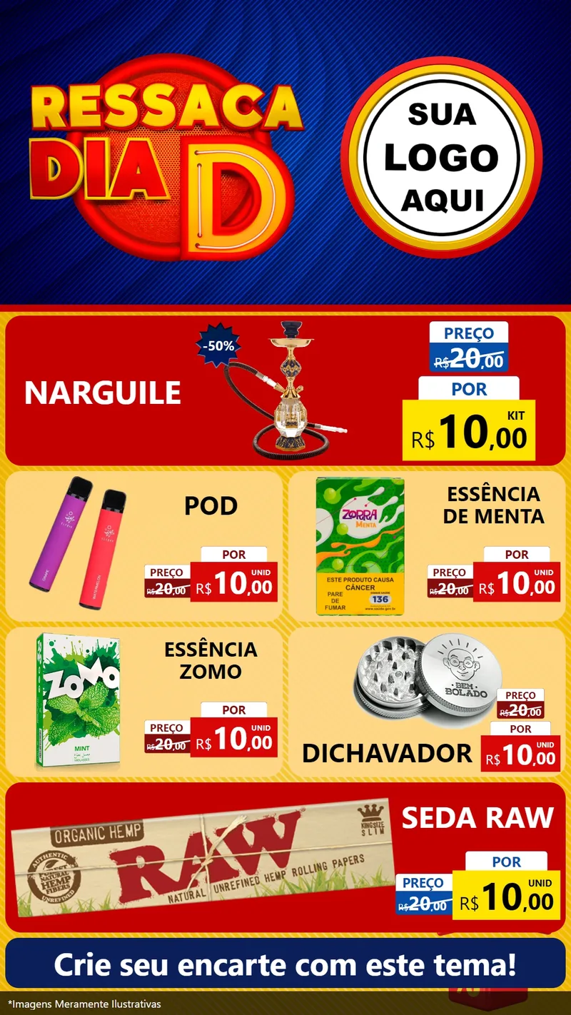 Modelo de TV para TV Vertical com o tema Ressaca Dia D para Tabacaria