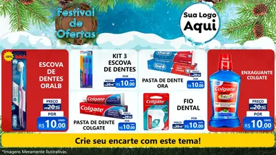 Modelo de TV para TV Horizontal com o tema Festival de Ofertas - Inverno para Higiene Pessoal