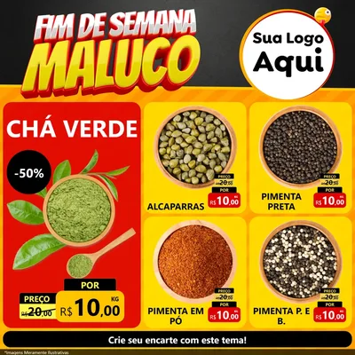 Modelo de Rede Social para Feed Facebook com o tema Final de Semana Maluco para Produtos Naturais