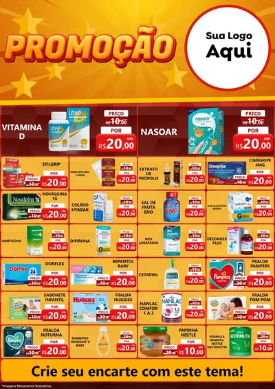 Modelo de Encarte para Encarte A4 Vertical com o tema Promoção para Farmácia