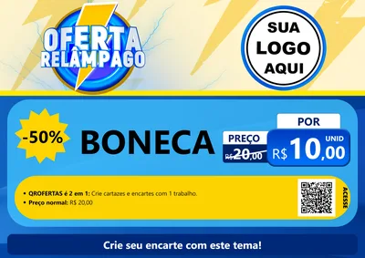 Modelo de Cartaz para Cartaz A4 Horizontal com o tema Oferta Relâmpago para Brinquedos