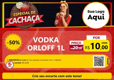 Modelo de Cartaz para Cartaz A4 Horizontal com o tema Especial de Cachaça para Distribuidora de bebidas