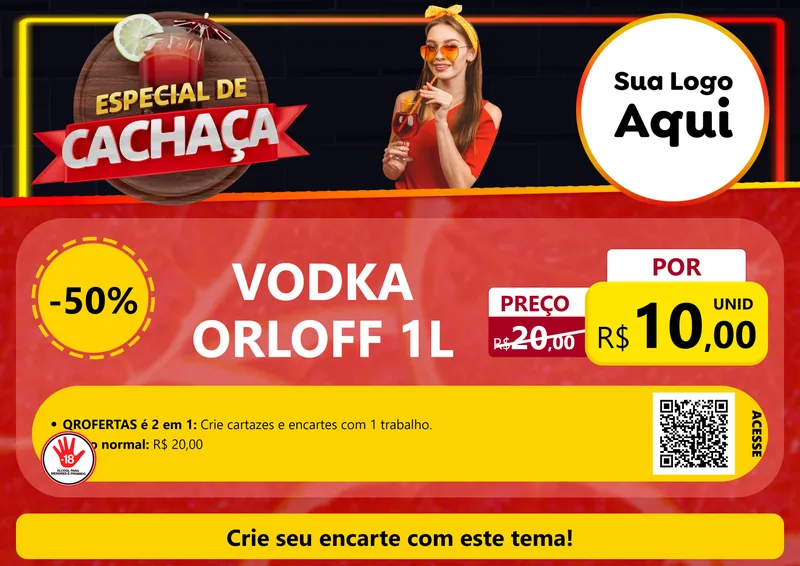 Modelo de Cartaz para Cartaz A4 Horizontal com o tema Especial de Cachaça para Distribuidora de bebidas