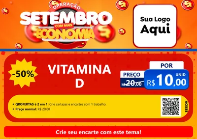 Modelo de Cartaz para Cartaz A4 Horizontal com o tema Operação Setembro Com Muita Economia para Farmácia