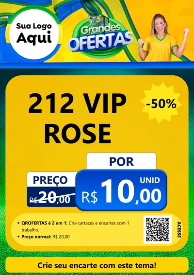 Modelo de Cartaz para Cartaz A4 Vertical com o tema Grandes Ofertas para Perfumes