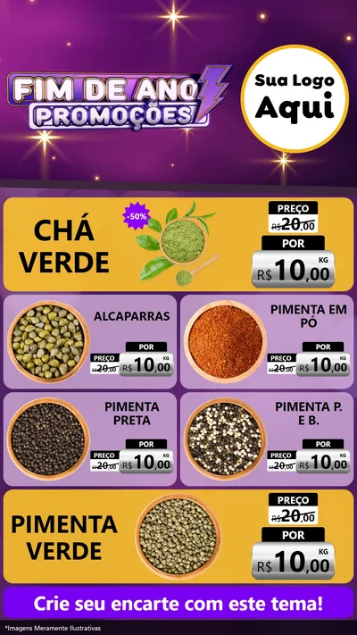Modelo de TV para TV Vertical com o tema Fim de Ano Promoções para Produtos Naturais