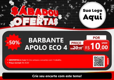 Modelo de Cartaz para Cartaz A4 Horizontal com o tema Sabadou de Ofertas para Armarinho e Aviamentos