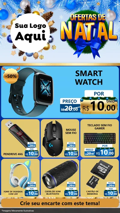 Modelo de Rede Social para Stories com o tema Ofertas de Natal para Informática