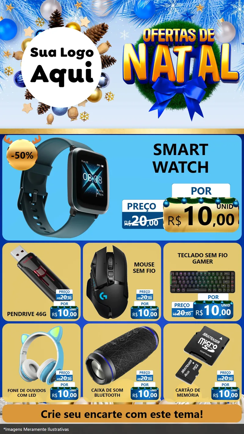 Modelo de Rede Social para Stories com o tema Ofertas de Natal para Informática