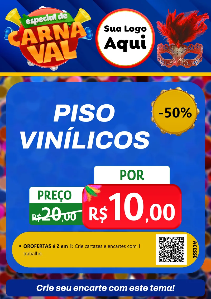 Modelo de Cartaz para Cartaz A4 Vertical com o tema Especial de Carnaval para Material para Construção