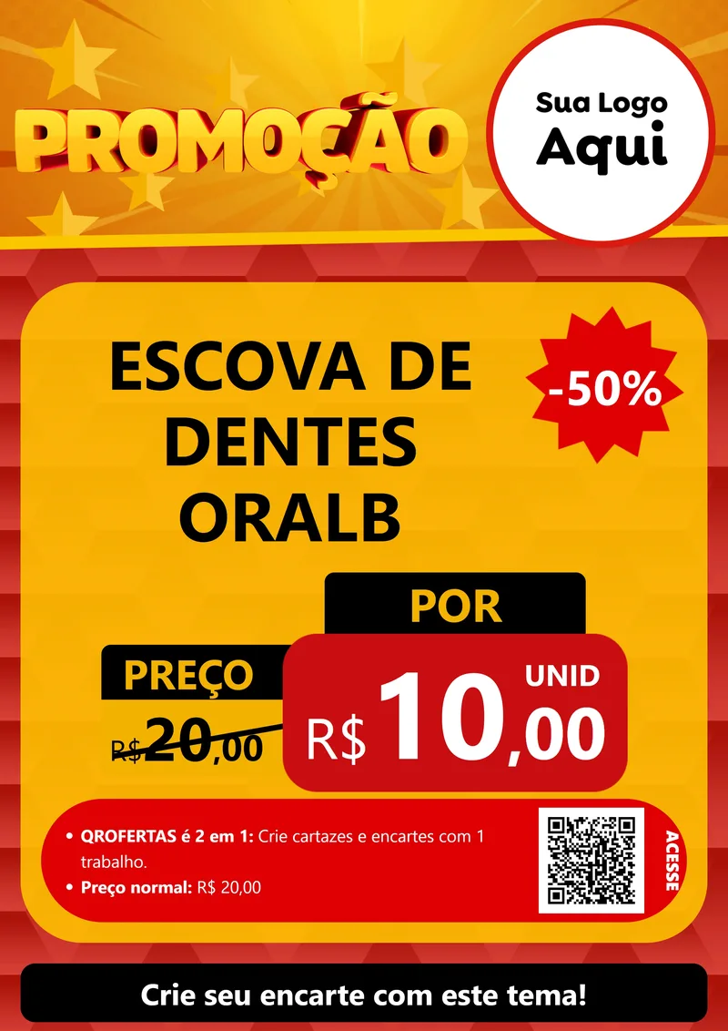 Modelo de Cartaz para Cartaz A4 Vertical com o tema Promoção para Higiene Pessoal