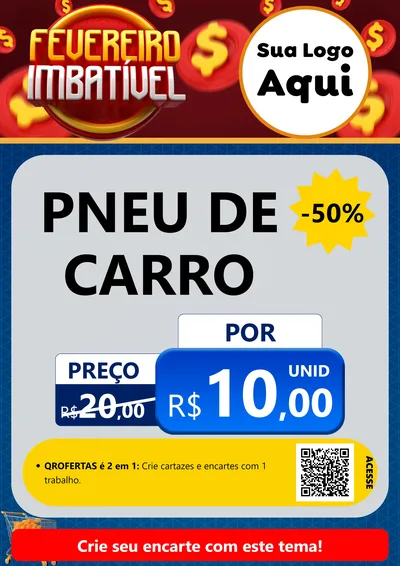Modelo de Cartaz para Cartaz A4 Vertical com o tema Fevereiro Imbatível para Auto peças